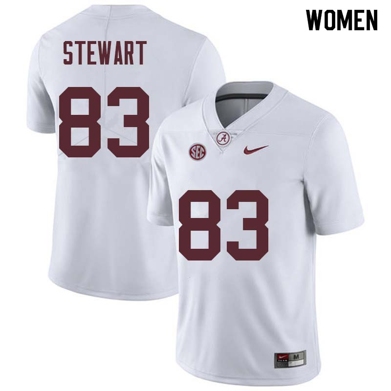 Women #83 Cam Stewart Alabama Crimson Tide College Football Jerseys Sale-White